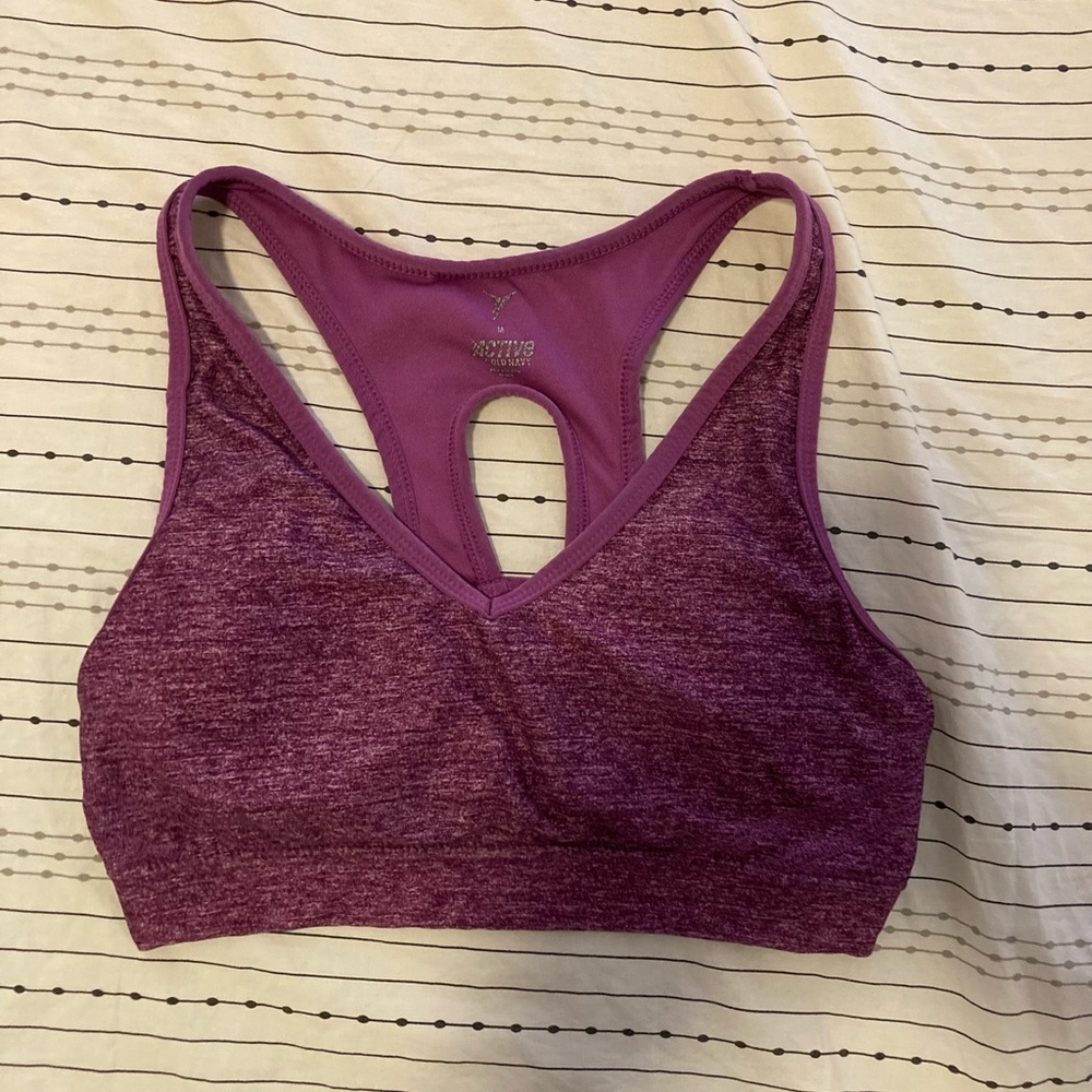 Old navy active purple sports bra - Picture 1 of 3